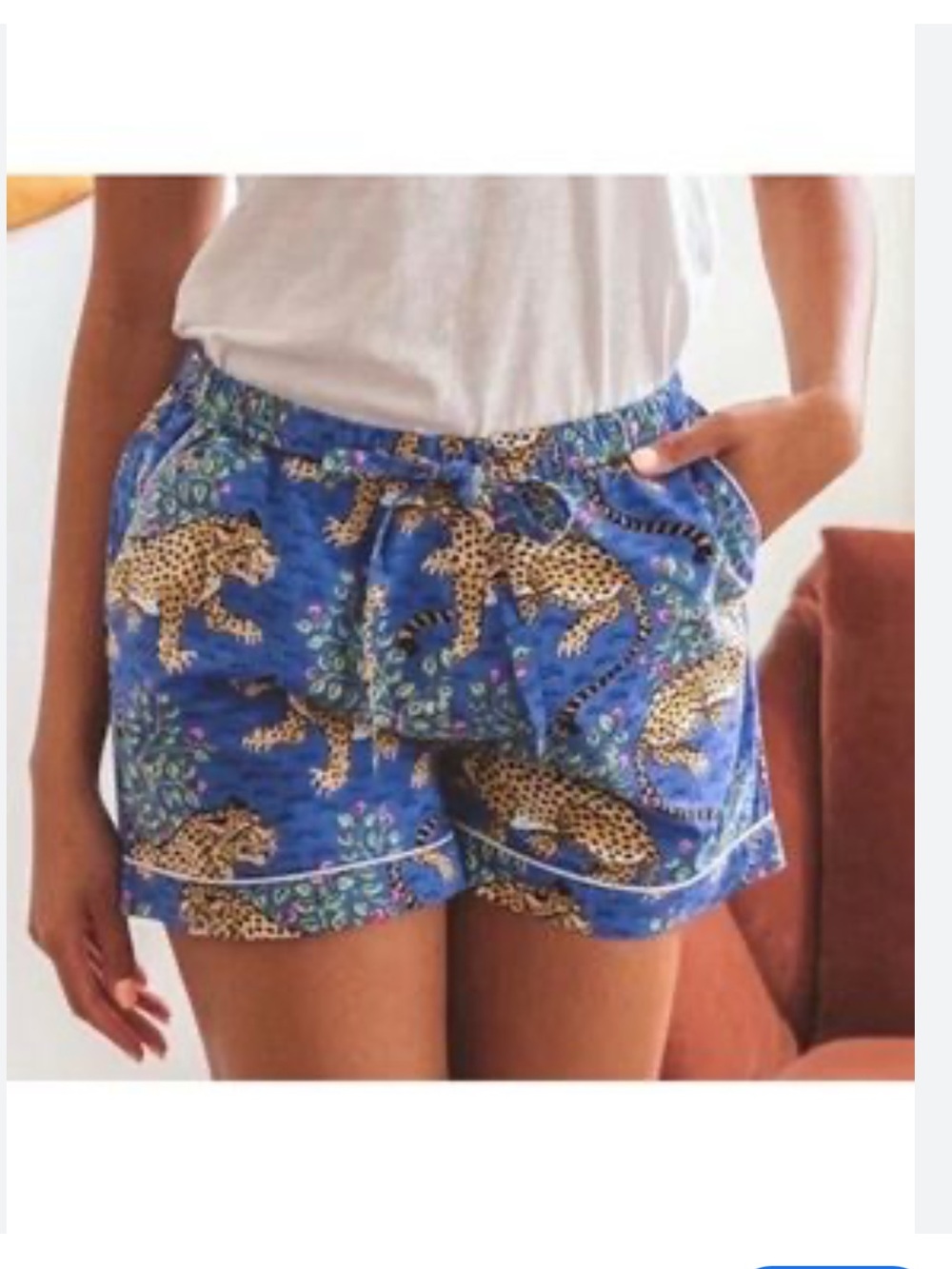 Printfresh Bagheera Sapphire Sleep Shorts Women’s Size Small 100% Cotton